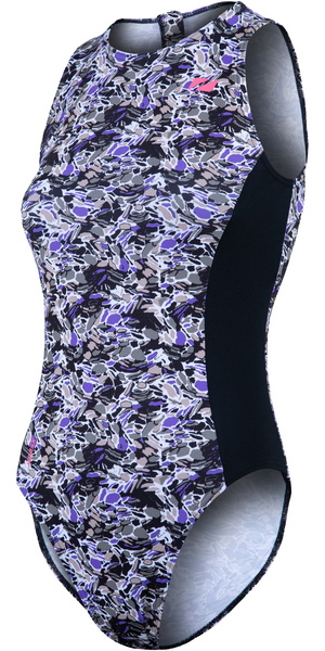 2025 Zone3 Mujer High Neck Swim Suit SW23WPKHN101 - Pacific Koa